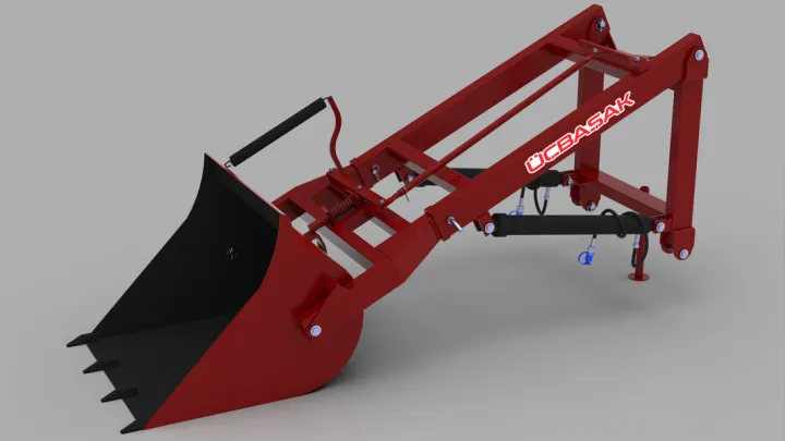 Chargeur arrière de tracteur à basculement manuel  2